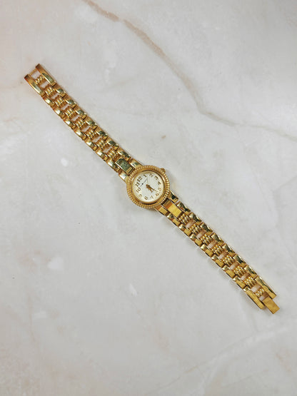 Sag Harbor Gold-Tone Ladies Watch – Petite Dress Style – Quartz