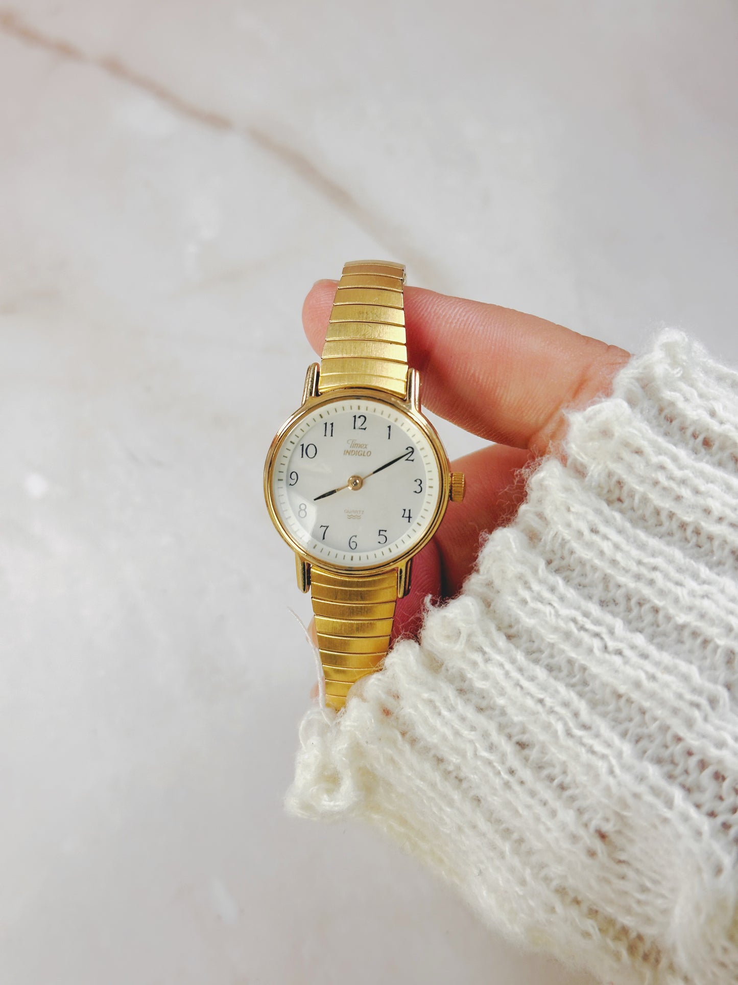Timex Gold-Tone Ladies Watch – White Dial – Quartz – Classic Dress Style