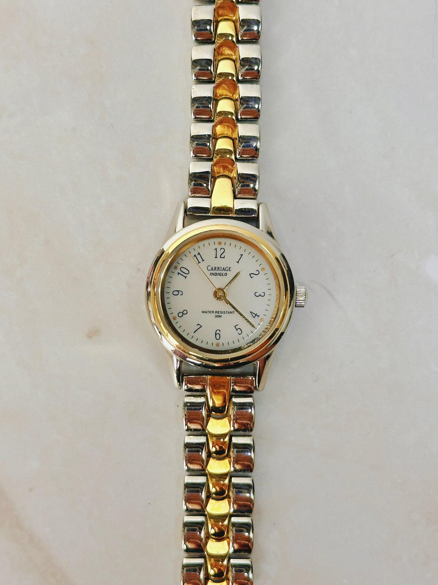 Carriage by Timex Indiglo Two-Tone Ladies Watch – 30M Water Resistant