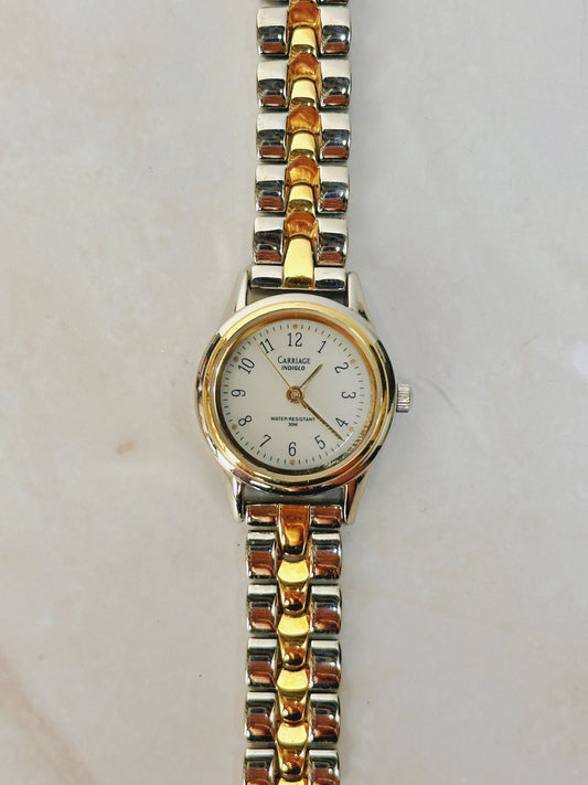 Carriage by Timex Indiglo Two-Tone Ladies Watch – 30M Water Resistant