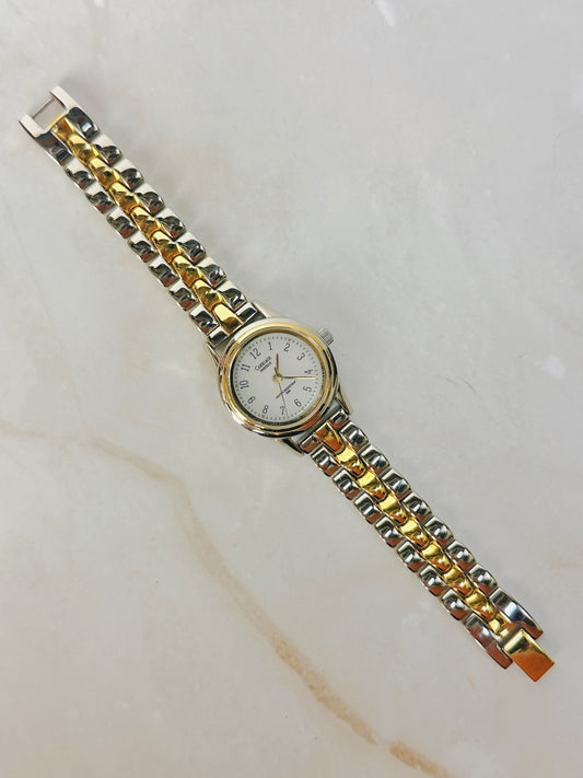 Carriage by Timex Indiglo Two-Tone Ladies Watch – 30M Water Resistant