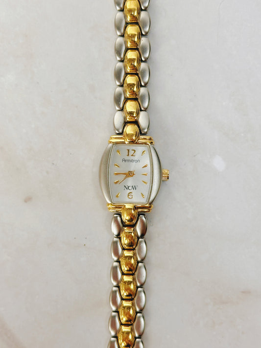 Armitron NOW Two-Tone Ladies Watch – Tonneau Case – Quartz