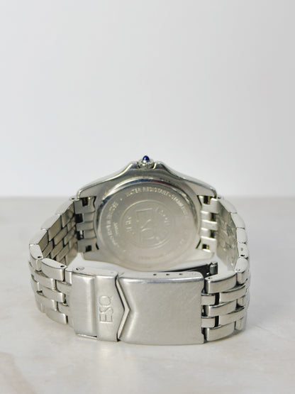 ESQ Swiss Blue Dial Watch – Stainless Steel – Roman Numerals – Date