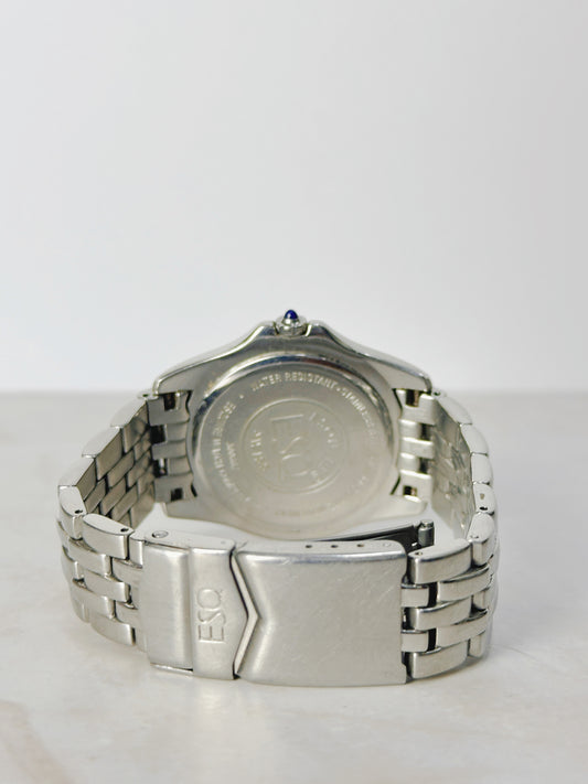 ESQ Swiss Blue Dial Watch – Stainless Steel – Roman Numerals – Date