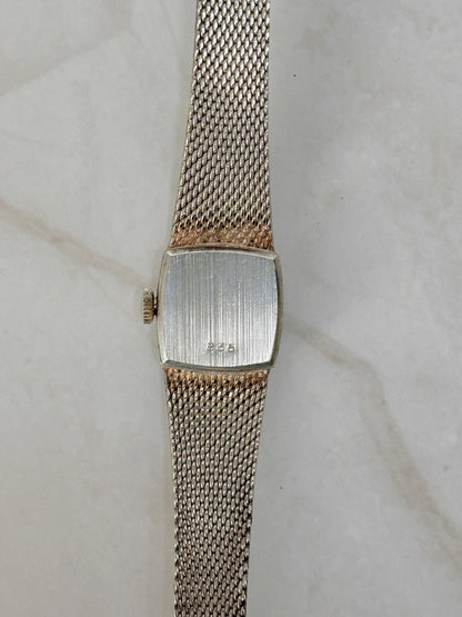 Exponent Vintage Manual Wind Watch – Gold Tone Textured Bracelet – Mechanical – New Battery Not Required