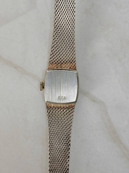 Exponent Vintage Manual Wind Watch – Gold Tone Textured Bracelet – Mechanical – New Battery Not Required