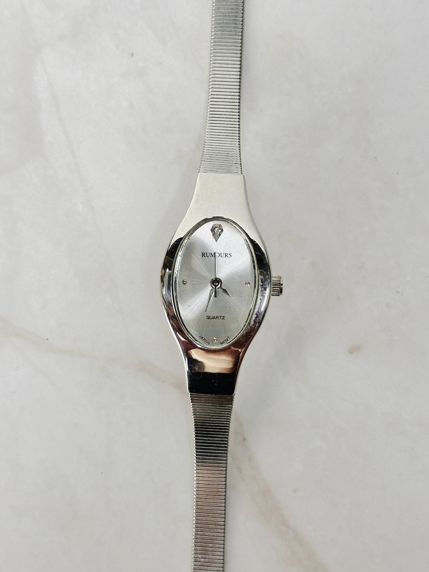 Rumours Silver Tone Quartz Watch – Ladies – Oval Dial – Japan Movement – New Battery