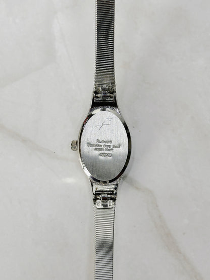 Rumours Silver Tone Quartz Watch – Ladies – Oval Dial – Japan Movement – New Battery