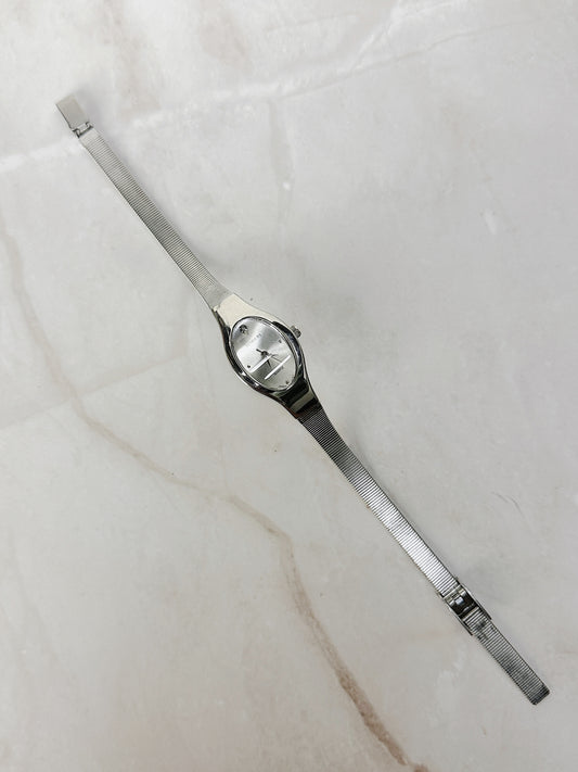 Rumours Silver Tone Quartz Watch – Ladies – Oval Dial – Japan Movement – New Battery