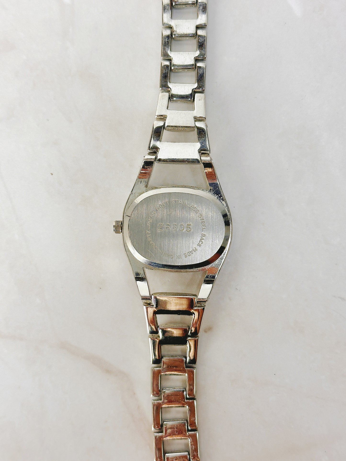 Rumours Silver Tone Quartz Watch – Ladies – Pink Gradient Dial – New Battery