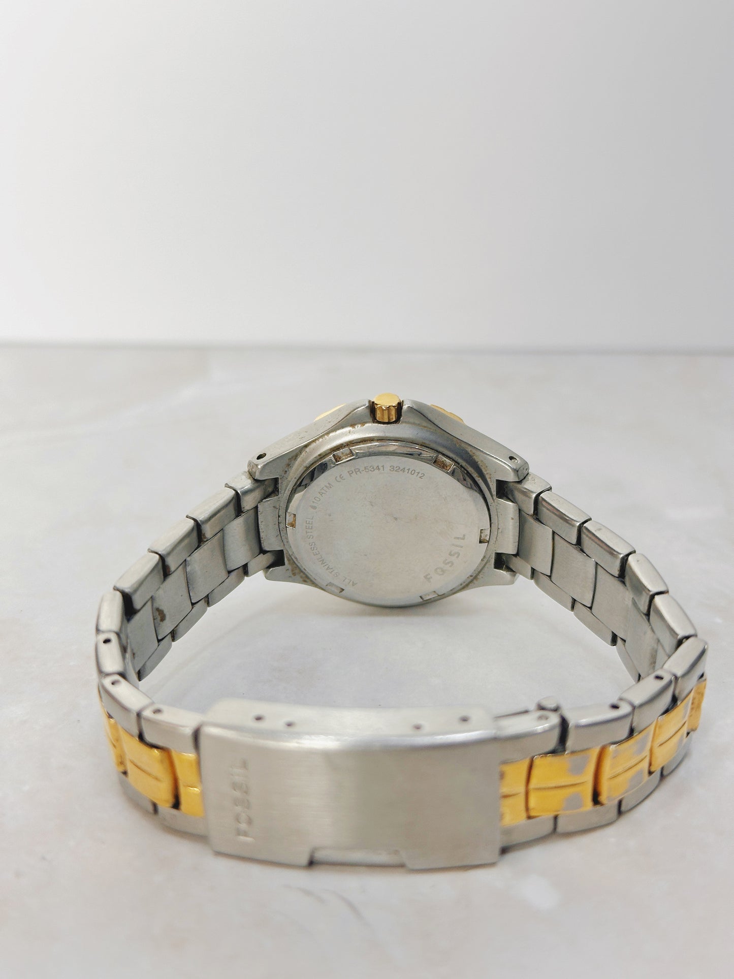 Fossil Blue Two-Tone Quartz Watch – Date – Stainless Steel – Ladies – New Battery