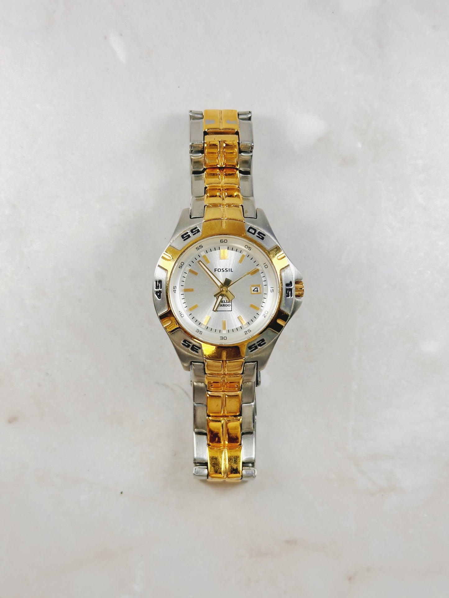 Fossil Blue Two-Tone Quartz Watch – Date – Stainless Steel – Ladies – New Battery