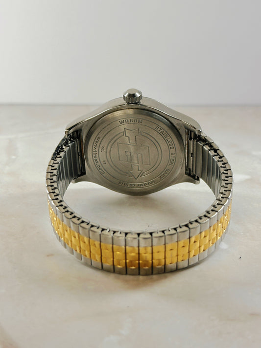 Timex Expedition Two-Tone Watch – Black Dial – Indiglo – 50M Water Resistant – New Battery