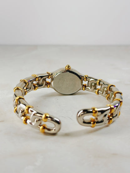 Joan Rivers Classics Two-Tone Bracelet Watch – Oval Dial – Gold & Silver – New Battery