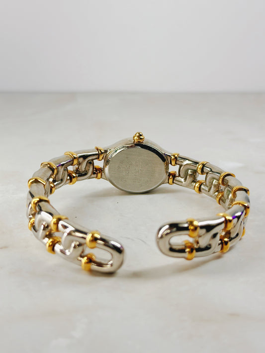 Joan Rivers Classics Two-Tone Bracelet Watch – Oval Dial – Gold & Silver – New Battery