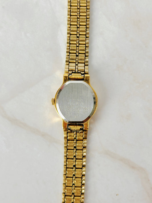 Seiko Gold Tone Quartz Watch – Ladies – Classic Dress Style – New Battery
