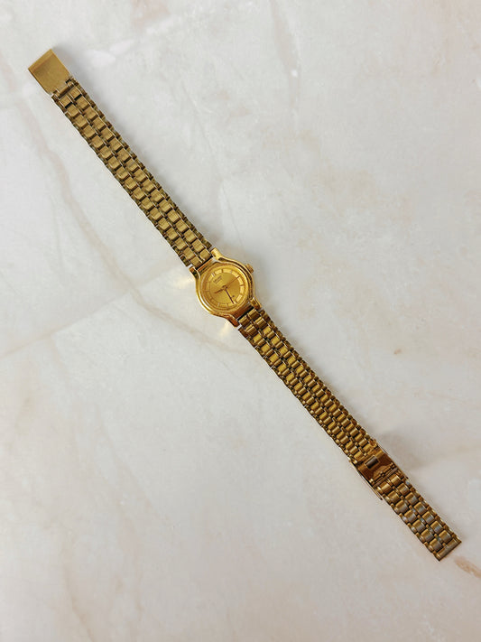 Seiko Gold Tone Quartz Watch – Ladies – Classic Dress Style – New Battery