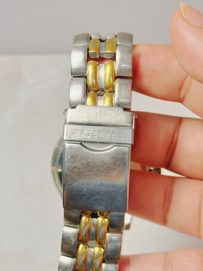 GUESS Two-Tone Sport Watch – Date – 50M Water Resistant – Japan Movement – New Battery