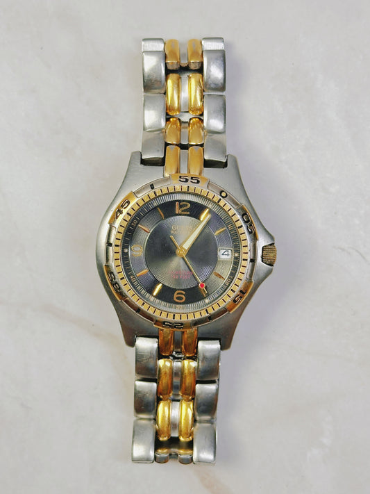 GUESS Two-Tone Sport Watch – Date – 50M Water Resistant – Japan Movement – New Battery