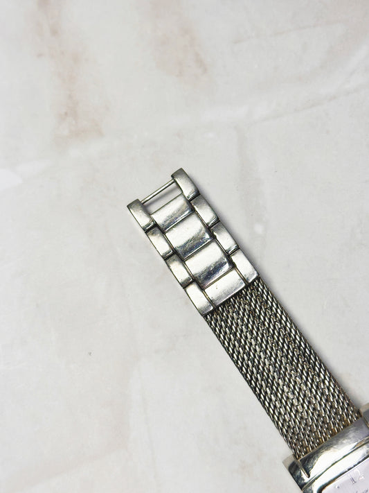 Kenneth Cole New York Silver Tone Rectangular Men's Watch – Mesh Bracelet – Quartz – New Battery