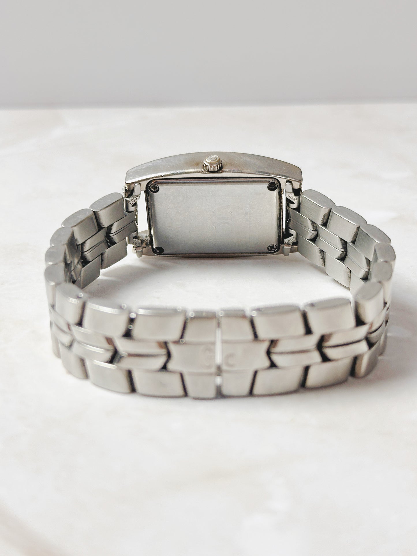 GC Guess Collection Rectangular Watch – Silver Tone – Small Seconds – New Battery