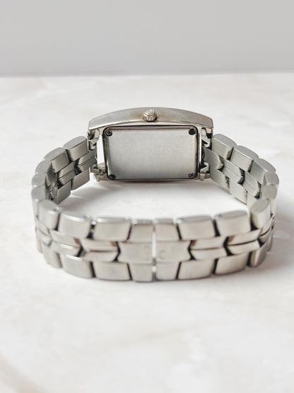 GC Guess Collection Rectangular Watch – Silver Tone – Small Seconds – New Battery
