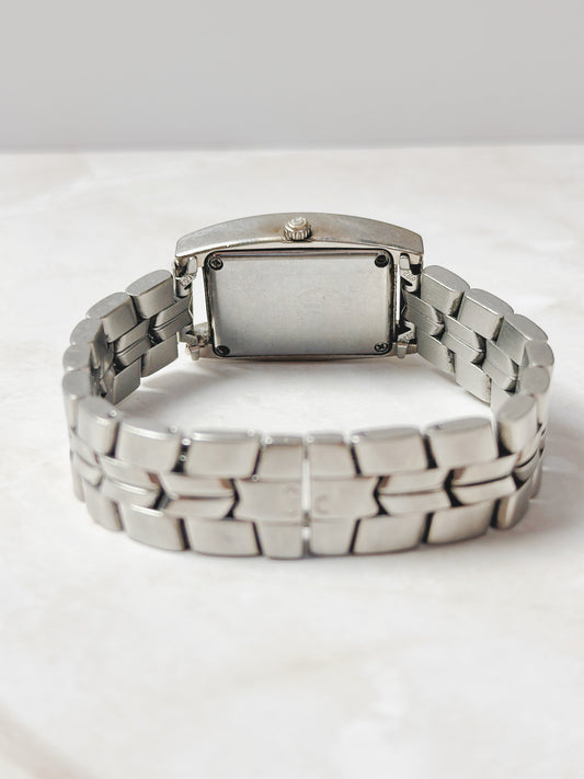 GC Guess Collection Rectangular Watch – Silver Tone – Small Seconds – New Battery