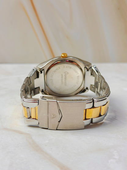 Geneva Gold Tone Unisex Watch – Date Window – Water Resistant – Quartz – New Battery