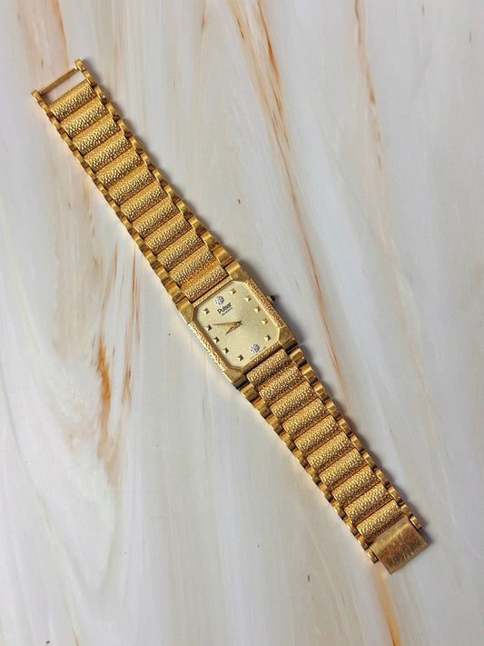 Pulsar Women’s Gold Tone Tank Style Watch – Diamond Accents – Quartz Dress Watch