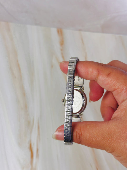 Willow Bay Vintage Style Women’s Watch – Marcasite Style Bracelet – Quartz – Slim Dress Watch