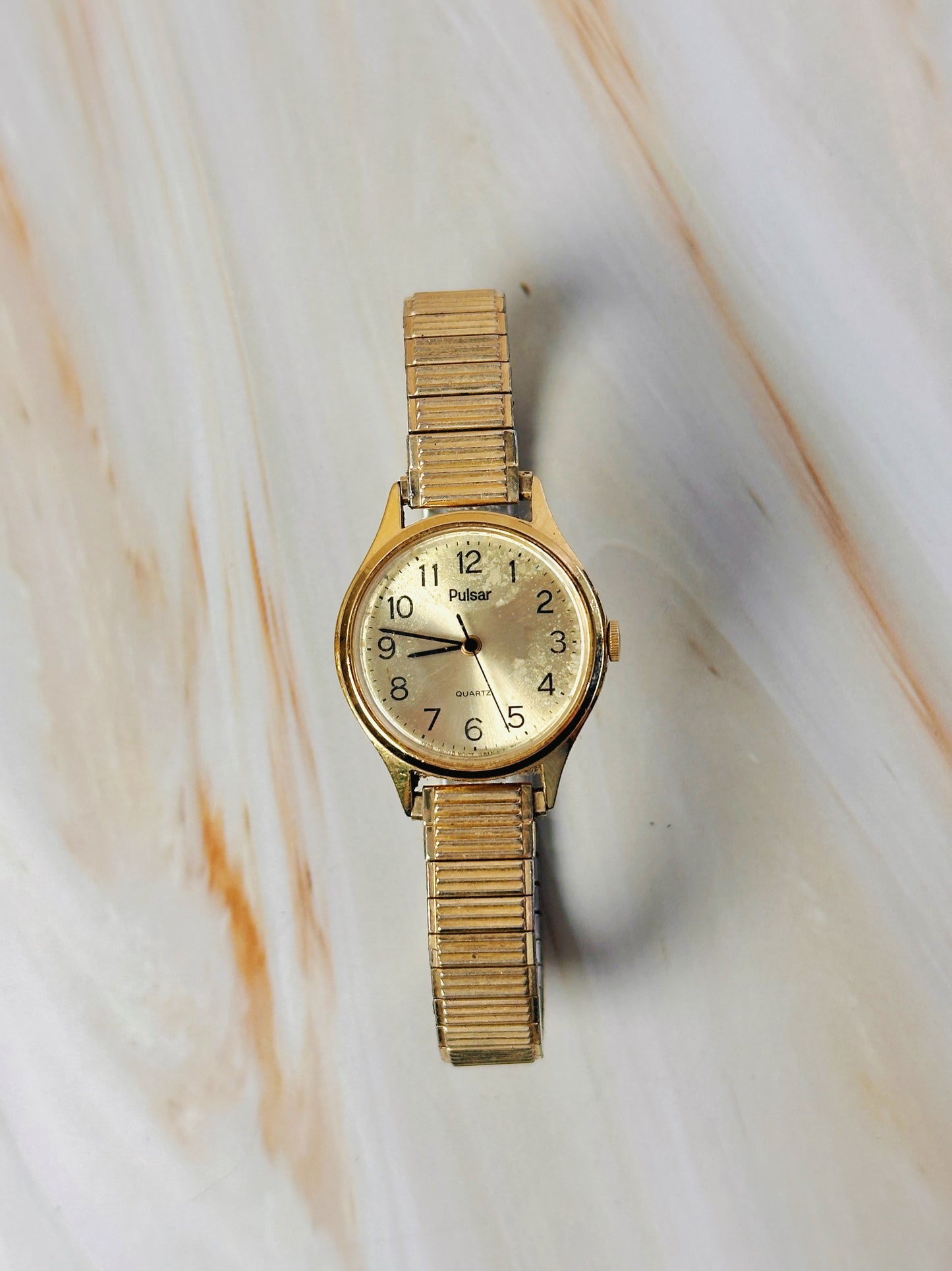 Pulsar Women’s Gold Tone Classic Watch – Arabic Numeral Dial – Quartz Dress Watch