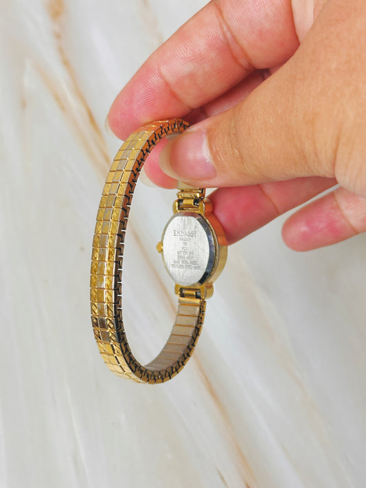 Embassy Women’s Gold Tone Oval Dress Watch – Diamond Accent – Quartz Bracelet Watch