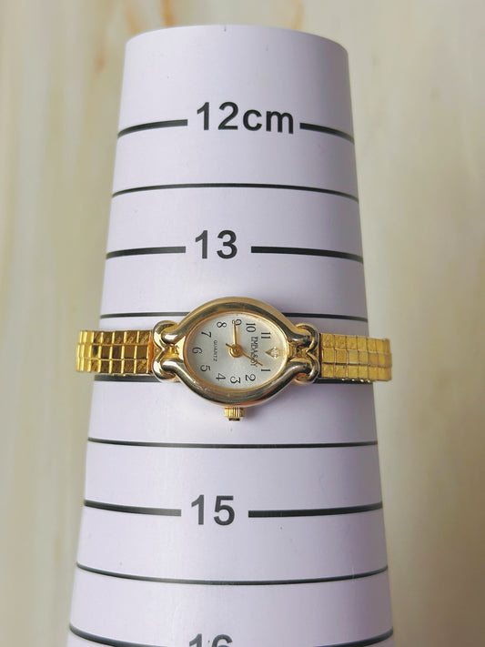 Embassy Women’s Gold Tone Oval Dress Watch – Diamond Accent – Quartz Bracelet Watch