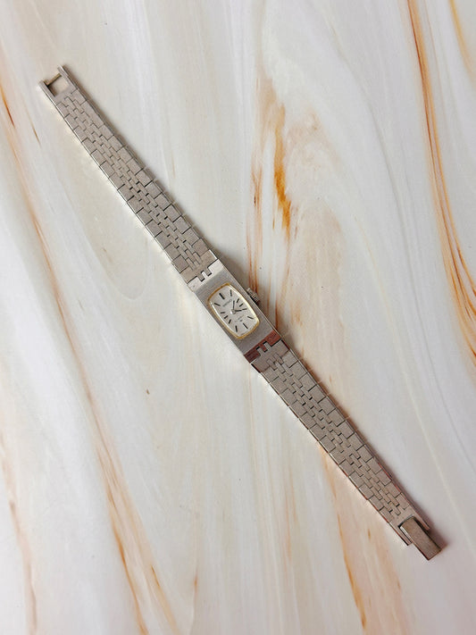 Vintage Seiko Women’s Watch – 23 Jewels Mechanical – Rectangular Case – Stainless Steel Bracelet