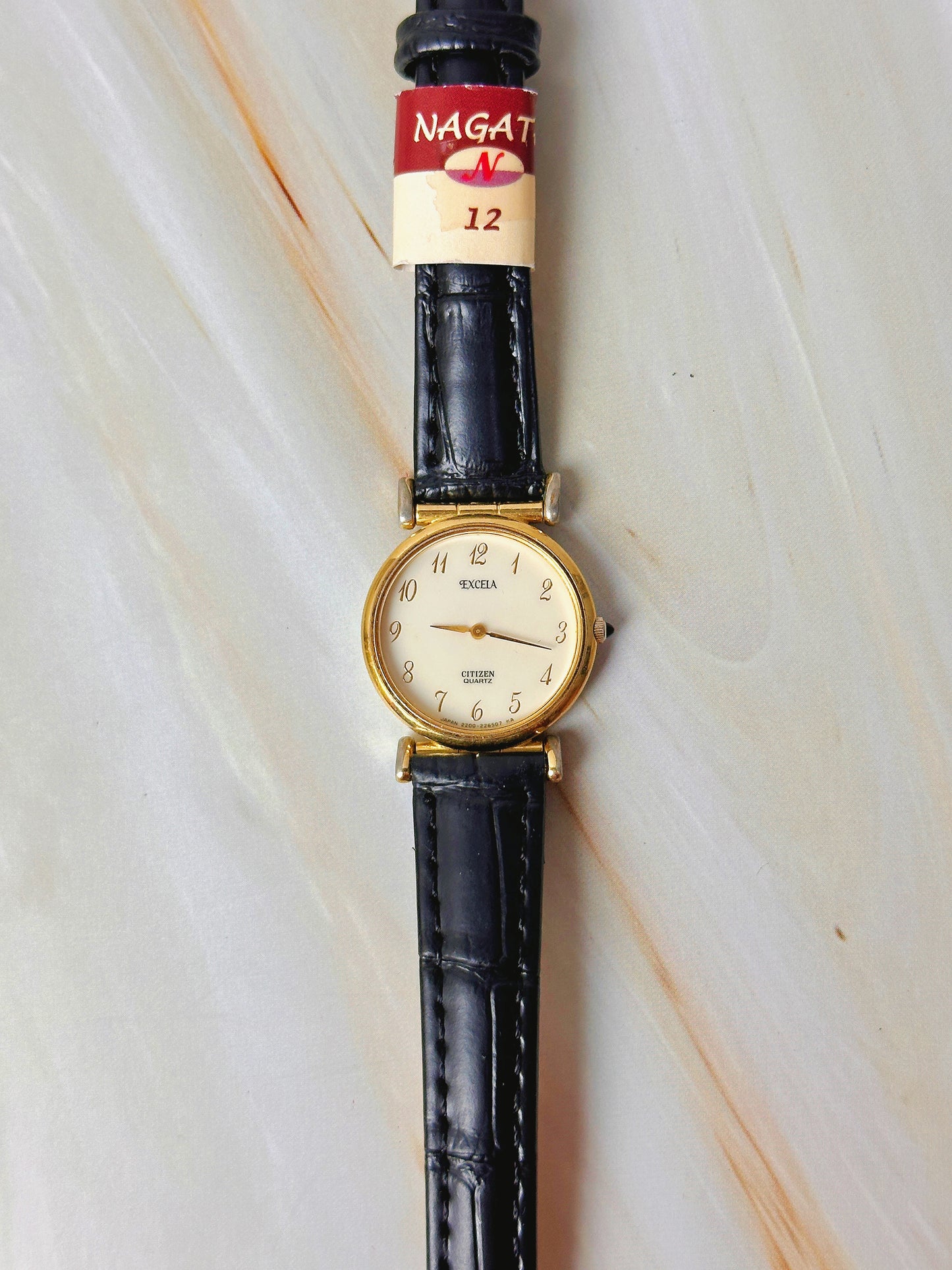 Citizen Excela Women’s Watch – Gold Tone Case – Quartz – Classic Arabic Dial – New Leather Strap