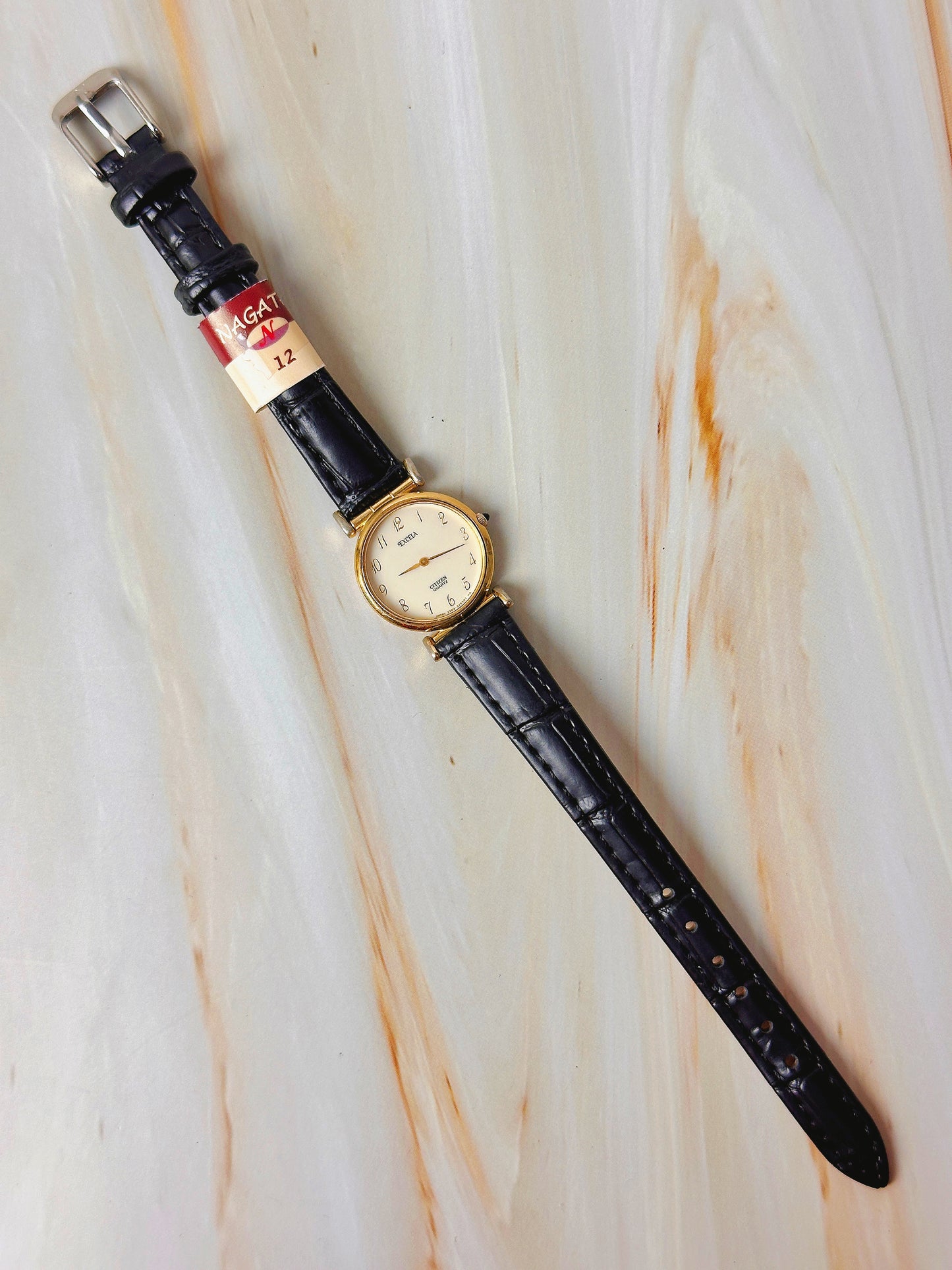 Citizen Excela Women’s Watch – Gold Tone Case – Quartz – Classic Arabic Dial – New Leather Strap