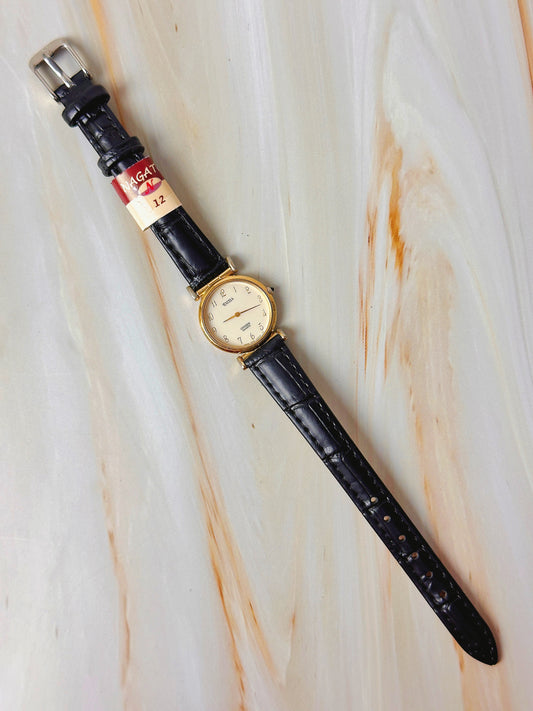 Citizen Excela Women’s Watch – Gold Tone Case – Quartz – Classic Arabic Dial – New Leather Strap