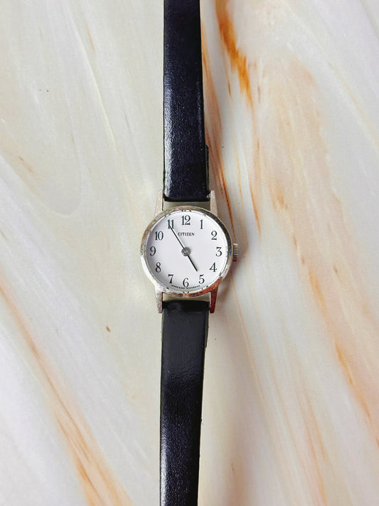 Citizen Vintage Women’s Watch – Classic White Arabic Dial – Quartz – New Leather Strap
