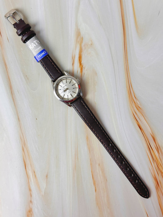 Vintage Citizen Seine Women’s Watch – 21 Jewels Mechanical – Stainless Steel – New Leather Strap