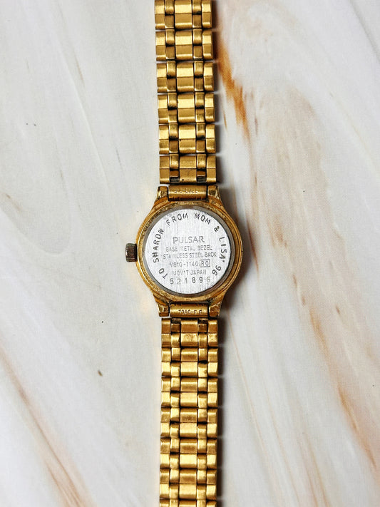 Pulsar Women’s Watch – Quartz – Gold Tone Bracelet – Champagne Dial