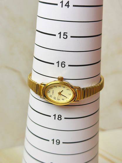 Timex Women’s Watch – Gold Tone – Oval Case – Expansion Bracelet – Quartz