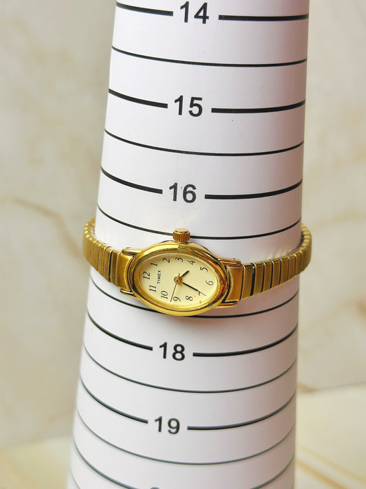 Timex Women’s Watch – Gold Tone – Oval Case – Expansion Bracelet – Quartz