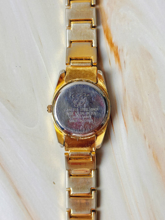 Women’s Fashion Watch – Crystal Bezel – Gold Tone Bracelet – Quartz