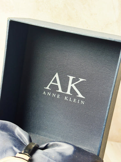 Anne Klein AK Diamond Ladies Watch – Silver Bangle – Minimalist Dial – With Box