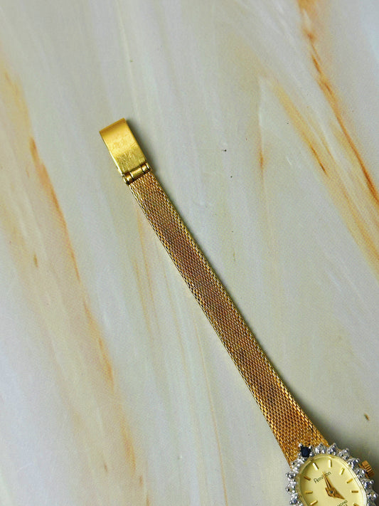 Armitron Diamond Quartz Ladies Watch – Gold Tone Mesh Bracelet – Crystal Bezel