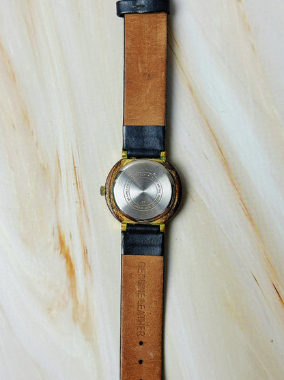 Carriage Indiglo Ladies Watch – Date Display – Classic White Dial – Black Leather Strap