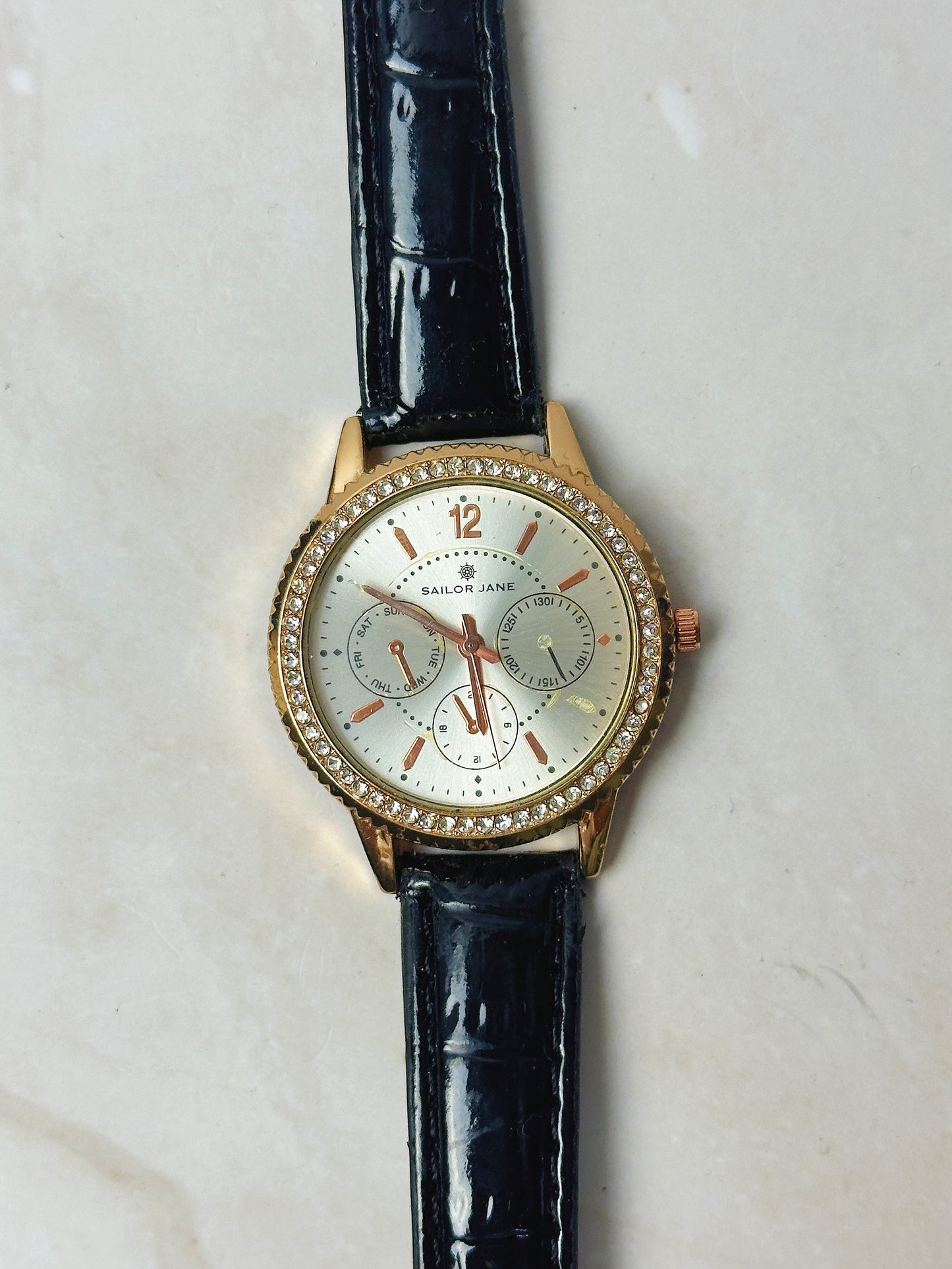 Sailor Jane Ladies Watch – Crystal Bezel – Multifunction Dial – Rose Gold Tone