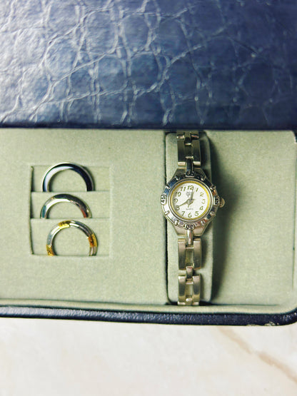 VG II Ladies Watch Set – Interchangeable Bezels – Stainless Steel Bracelet – Boxed