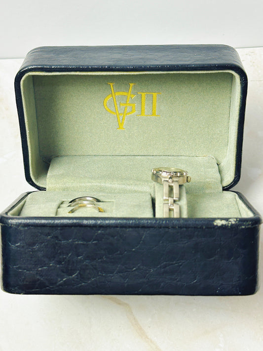 VG II Ladies Watch Set – Interchangeable Bezels – Stainless Steel Bracelet – Boxed