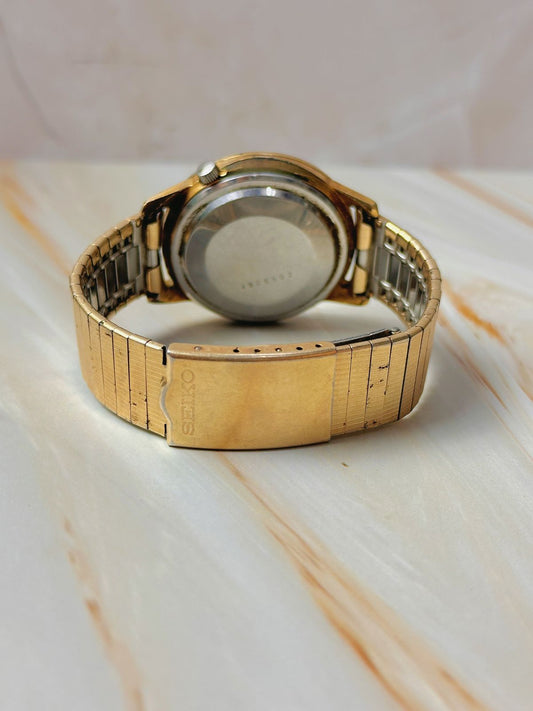 Seiko Sportsmatic Calendar 820 Vintage Automatic Watch – Gold Tone – Date – Diashock 17 Jewels